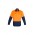 Mens Hi Vis Closed Front L/S Shirt - Orange/Navy