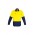 Mens Hi Vis Closed Front L/S Shirt - Yellow/Navy