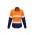 Womens Rugged Cooling Taped Hi Vis Spliced Shirt - Orange/Navy
