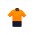 Mens Rugged Cooling Hi Vis Spliced S/S Shirt - Orange/Navy