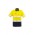 Mens Rugged Cooling Taped Hi Vis Spliced S/S Shirt - Yellow/Navy