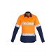 Womens Hi Vis Spliced Industrial Shirt - Hoop Taped