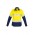 Womens Hi Vis Spliced Industrial Shirt - Hoop Taped - Yellow/Navy