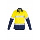 Womens Hi Vis Spliced Industrial Shirt - Hoop Taped