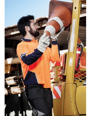 Mens Hi Vis Squad L/S Polo