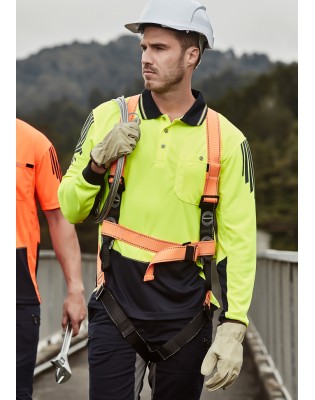 Mens Hi Vis Flux L/S Polo