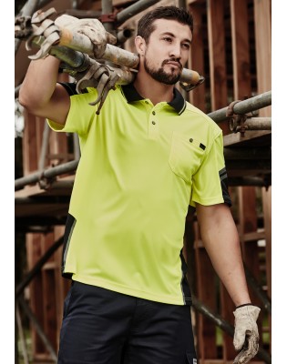 Mens Reinforced Hi Vis Squad S/S Polo