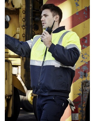 Mens HI Vis Quilted Flying Jacket