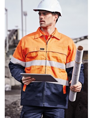 Mens Hi Vis Cotton Drill Jacket