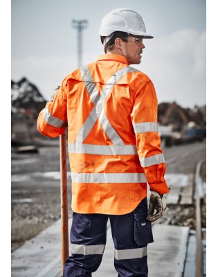 Mens Hi Vis X Back Taped Shirt