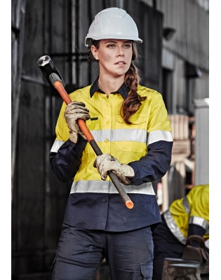 Womens Rugged Cooling Taped Hi Vis Spliced Shirt