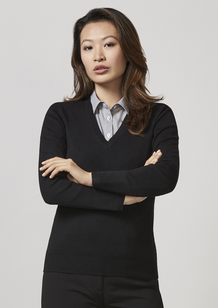 Ladies V-Neck Pullover