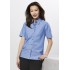 Ladies Wrinkle Free Chambray Short Sleeve Shirt