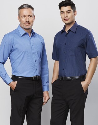 Mens Micro Check Short Sleeve Shirt