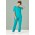 Womens Avery Multi-Pockets Slim Leg Pant - Teal