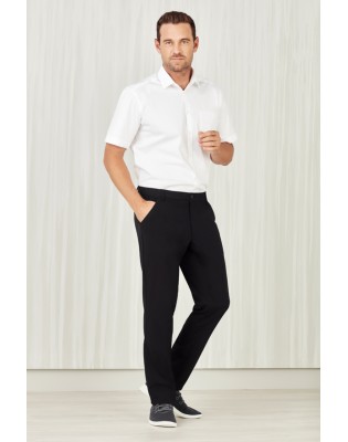 Mens Comfort Waist Flat Front Pant