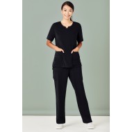 Womens Avery Tailored Fit Round Neck Scrub Top