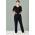 Womens Avery Tailored Fit Round Neck Scrub Top - Black