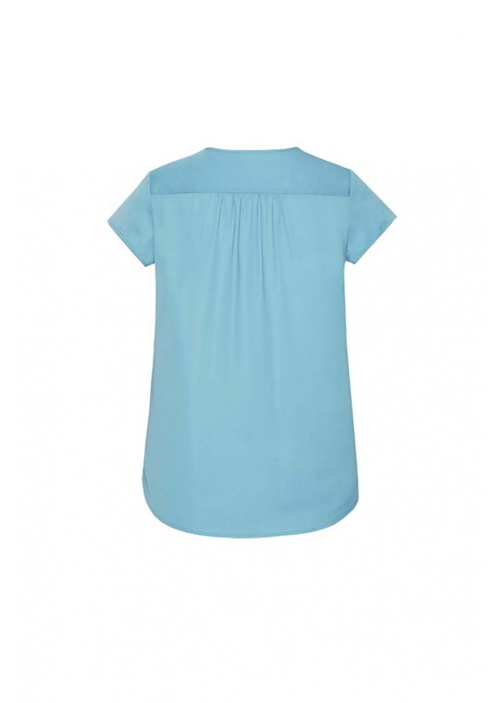 Womens Kayla V-neck Pleat Blouse