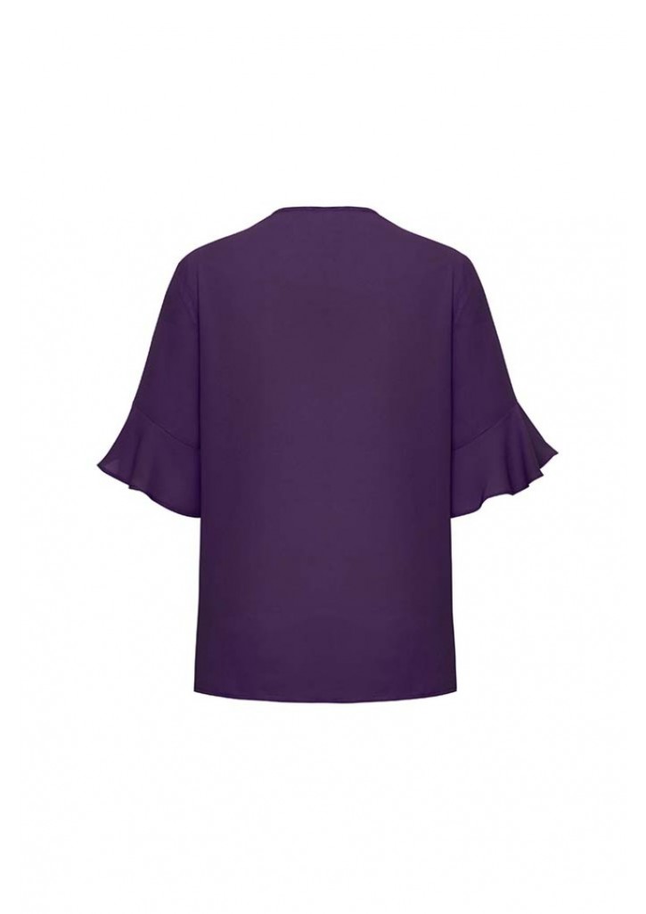 Womens Aria Fluted Sleeve Blouse