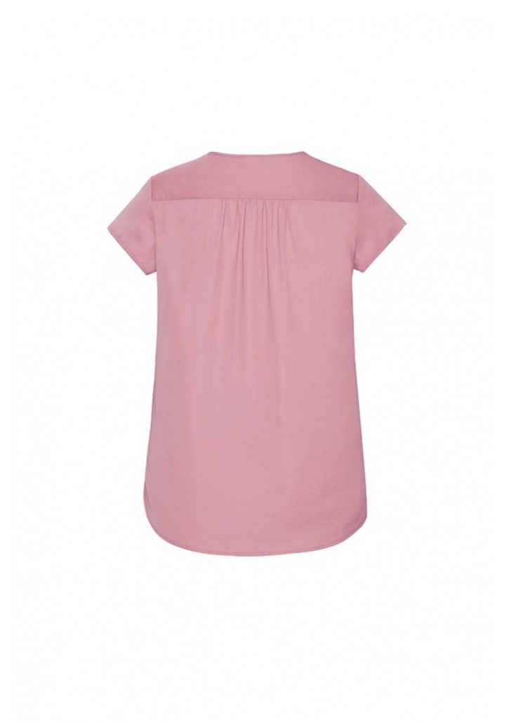 Womens Kayla V-neck Pleat Blouse