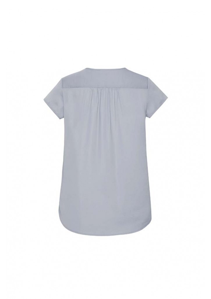 Womens Kayla V-neck Pleat Blouse
