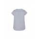 Womens Kayla V-neck Pleat Blouse