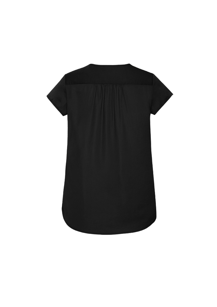 Womens Kayla V-neck Pleat Blouse