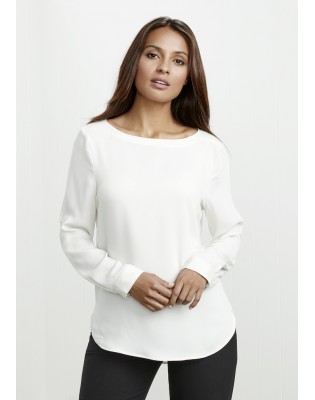 Ladies Madison Boatneck Blouse