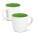 Mocha Coffee Mug - Two Tone - White/Bright Green