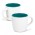 Mocha Coffee Mug - Two Tone - White/Teal