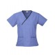 Ladies Contrast Crossover Scrubs Top
