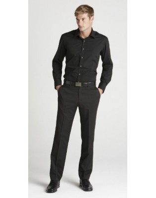 Mens Plain Flat Front Pant